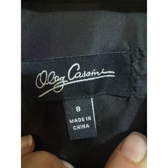 Oleg Cassini Womens Sleeveless Black Sheath Dress Size 8 - Picture 3 of 5